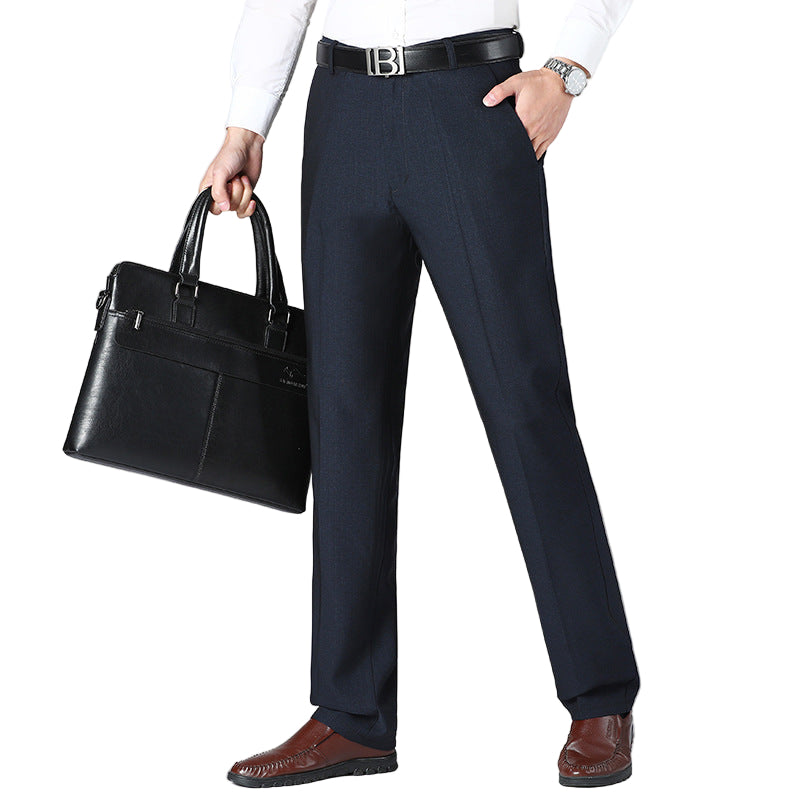 Men's Straight-leg Pants Loose High Waist Suit Pants - Acquisti Online