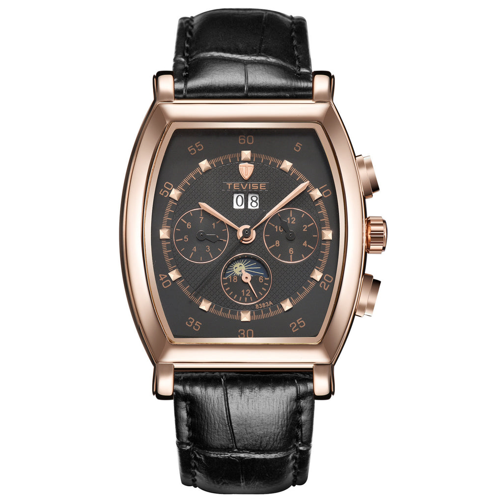 Orologio meccanico da uomo TEVISE, orologio da uomo multifunzione impermeabile