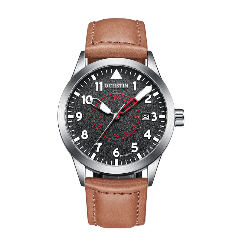Orologio da polso meccanico automatico da uomo OCHSTIN con cinturino in pelle, moda, impermeabile