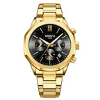 NIBOSI Luxury Brand Men's Quartz Watch Stainless Steel Chronograph Luminous Watches for Men
