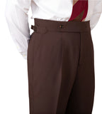 Fashion Advanced Design Men's High Waist Pure Color Straight Suit Pants