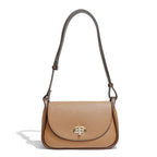 Women's Crossbody Bag Half Round Lock One Shoulder Flap Women's Shoulder Bag Large Capacity Women Handbag