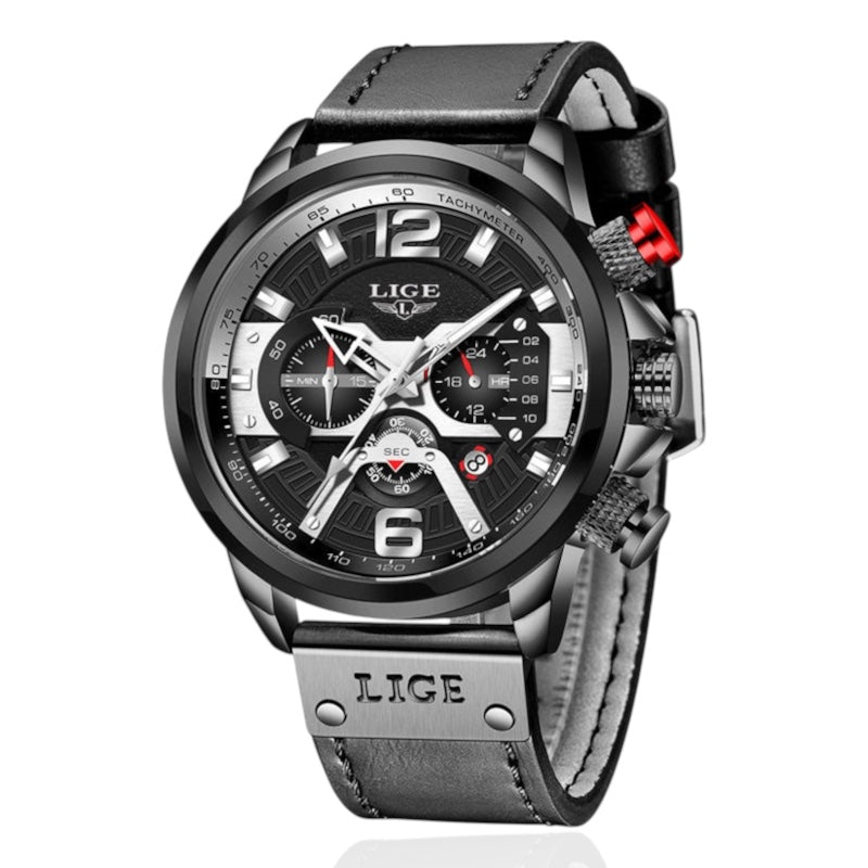 Heren quartzhorloge, multifunctioneel sporthorloge, waterdicht
