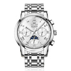 OLEVS Original Automatic Mechanical Watch Luxury Business Calendar Moon Phase Waterproof Luminous Automatic Mechanical Men's Watch - Acquisti Online
