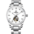 CARNIVAL Casual Ladies Automatic Mechanical Watches Luminous Waterproof Stainless Steel Strap Diamond Watch