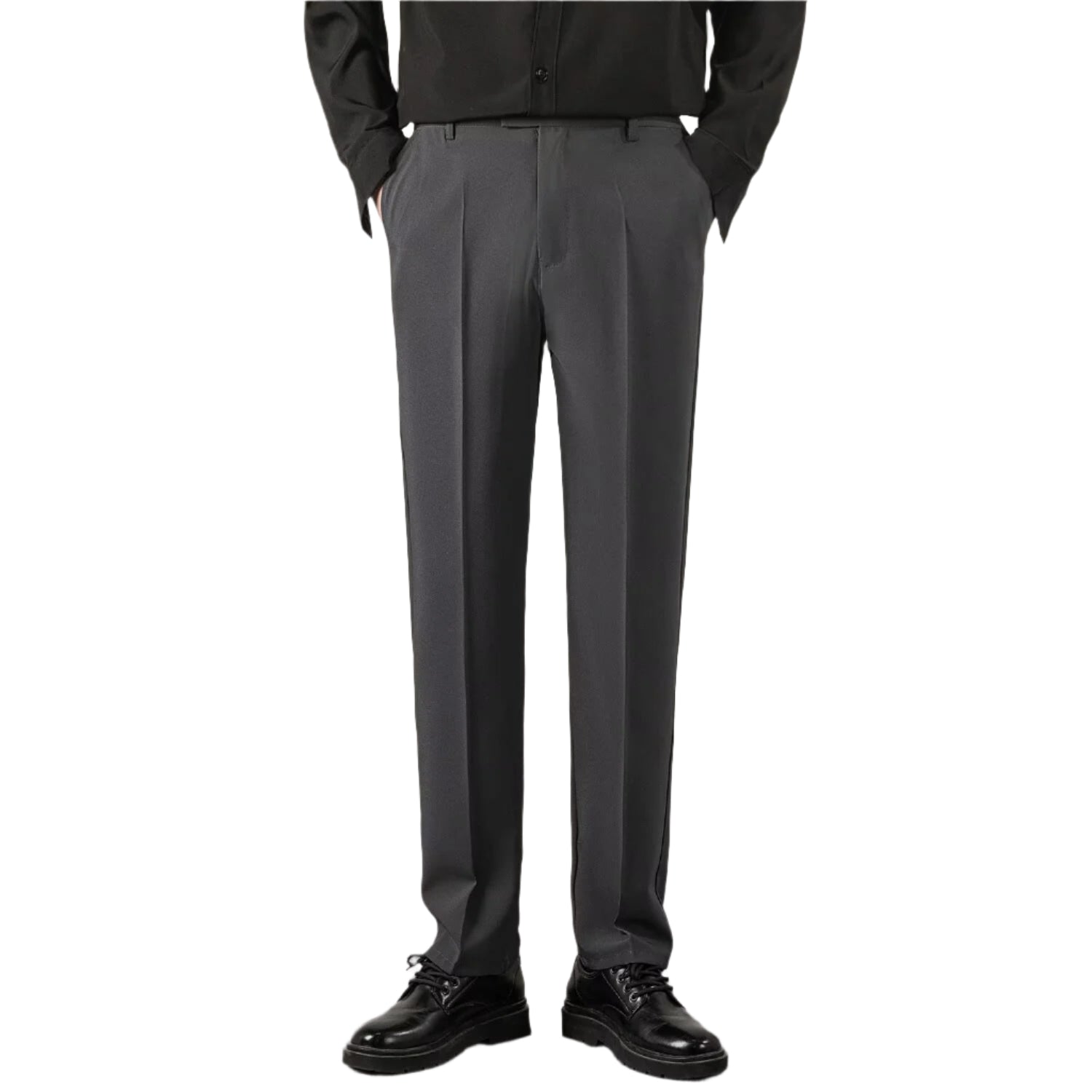 Men's Fashion Casual Suit Pants Straight Suit Pants Cropped Business Casual Sagging Leisure Men's Casual Formal Pants