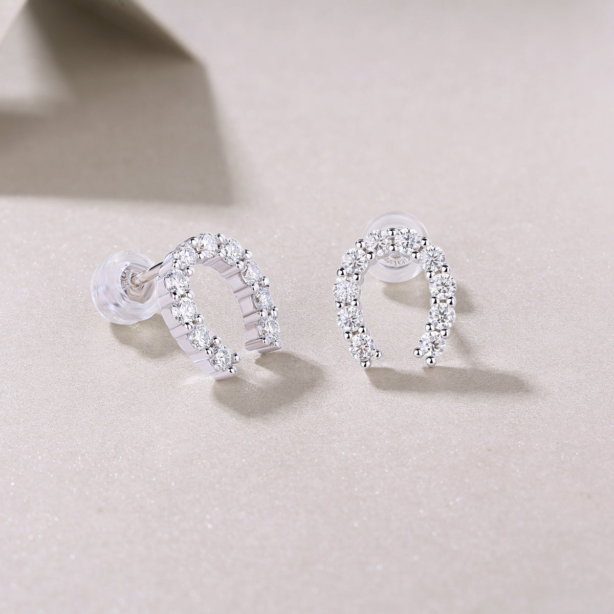 Keep Happiness Diamond Set Moissanite Zilveren Oorbellen Luxe Mode Diamanten Oorbellen Stud Oorbellen 
