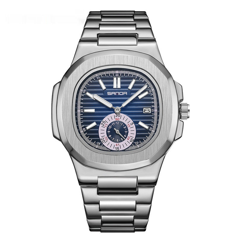 SANDA 7020 Business Casual Butterfly Double Button Men Watch - Acquisti Online