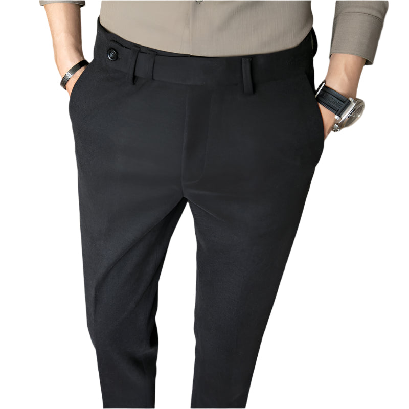 Fashion Slim-fit Thickened Autumn Wool Small Suit Men's Pants