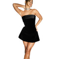 Women's Fashionable Ins Slim Tube-top Dress Fashion Zipper A-line Short Dresses Party Evening Clothing Women Dress - Acquisti Online