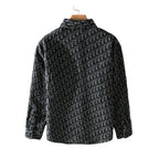 Men's Fashionable Casual Shirt Solid Color Brushed Thickened Long-sleeved Casual Loose Shirt Fashion Men's Shirt