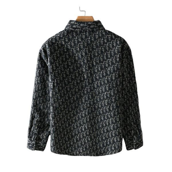 Men's Fashionable Casual Shirt Solid Color Brushed Thickened Long-sleeved Casual Loose Shirt Fashion Men's Shirt