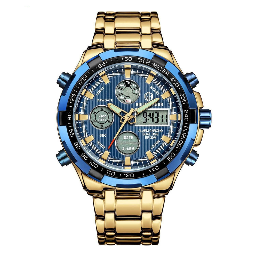 Orologio sportivo multifunzione in lega con calendario da uomo