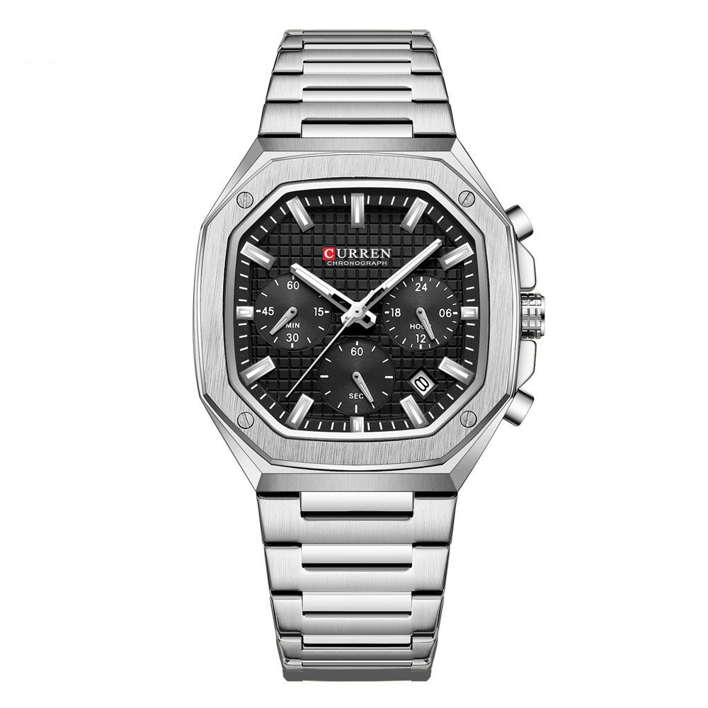 CUREEN Fashion Date Quartz Men Watches Top Brand Luxury Male Clock Chronograph Sport Mens Wrist Watch