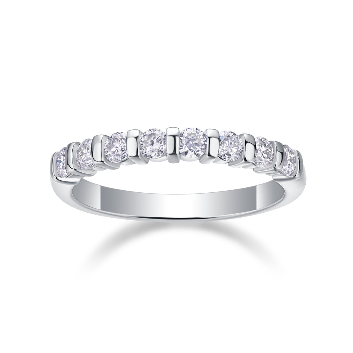 Luxury Fashion Diamond Ring, Moissanite Silver Ring