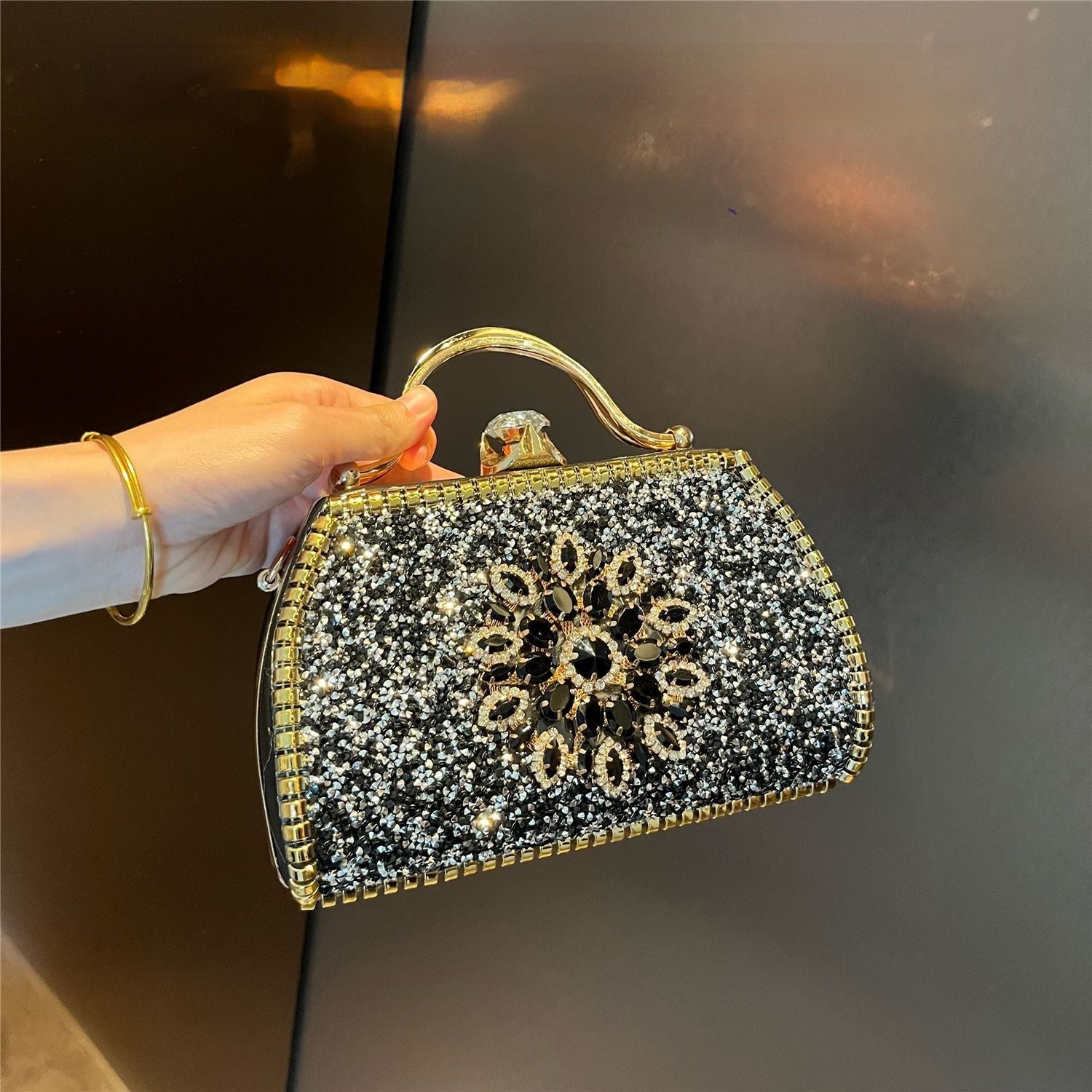 Luxury fashion party Attainable HandBag full stone craved for Women's - Acquisti Online