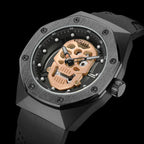 Domineering Skull Silicone Men's Watch Two-pin Waterproof Luminous Sports Quartz Watch