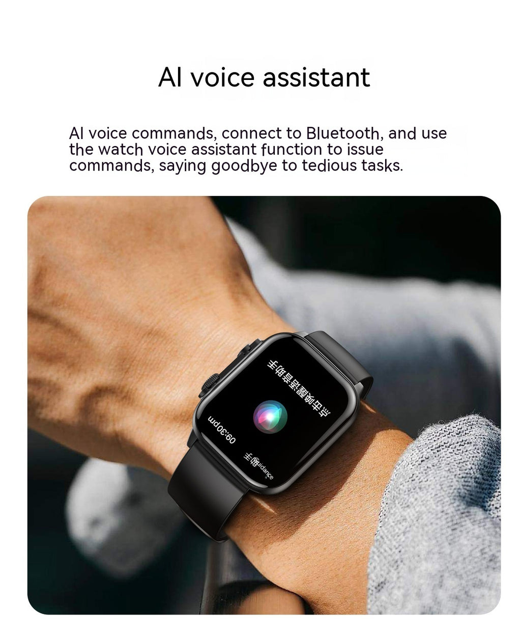 HK95 AMOLED Smart Watch NFC Bluetooth Call Electronic Watches Voice Control Waterproof Men Sports Fitness Tracker