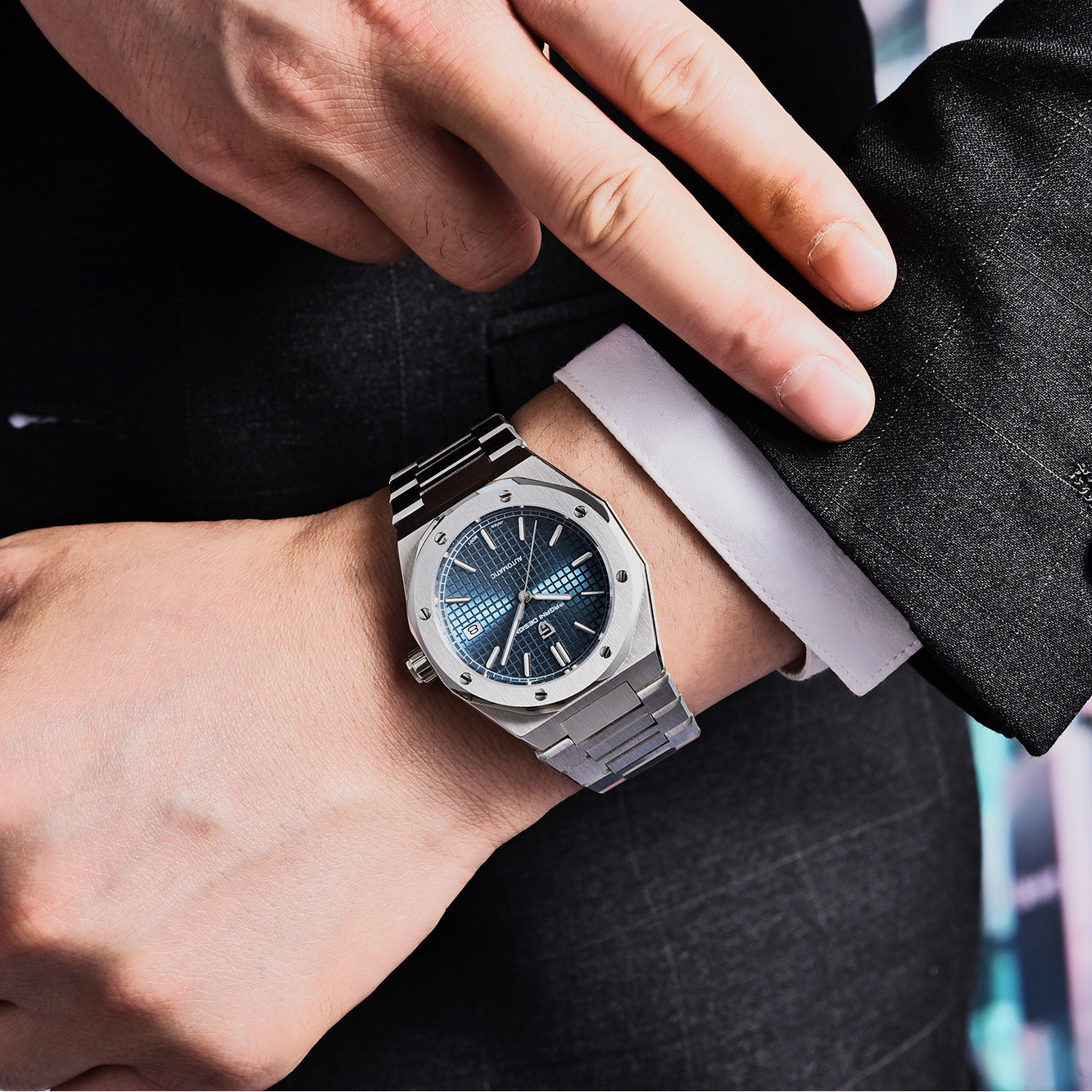 Orologio Automatico da Uomo PAGANI DESIGN NH35A in Acciaio, Stile Business Casual