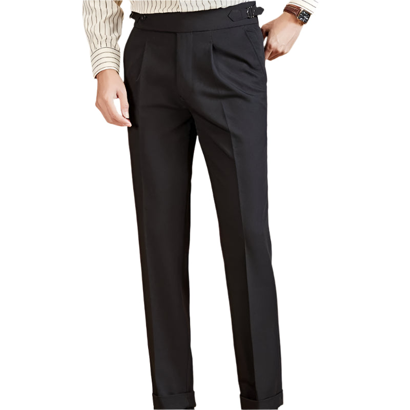 Men's Fashionable Business Casual Formal Pants Leisure Iron-free Micro-Elastic Polyester Fiber Men's Casual Formal Pants
