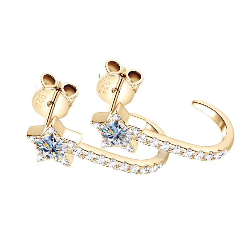 XINGX Diamond Stud For Women 925 Sterling Silver Earrings