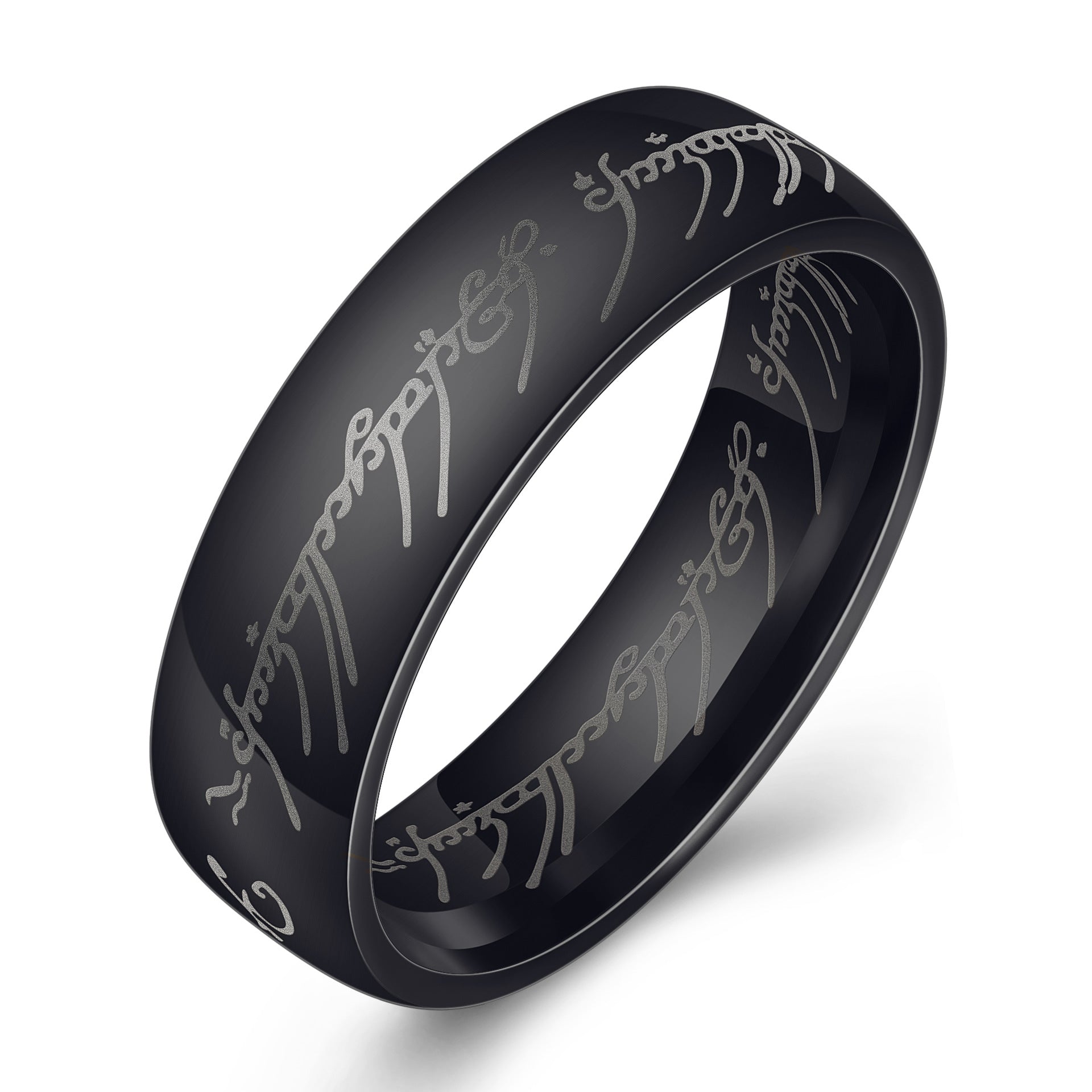 European and American movie peripheral laser Arabic font ring