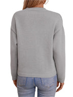 Dames pullover effen kleur zak casual losse cardigan