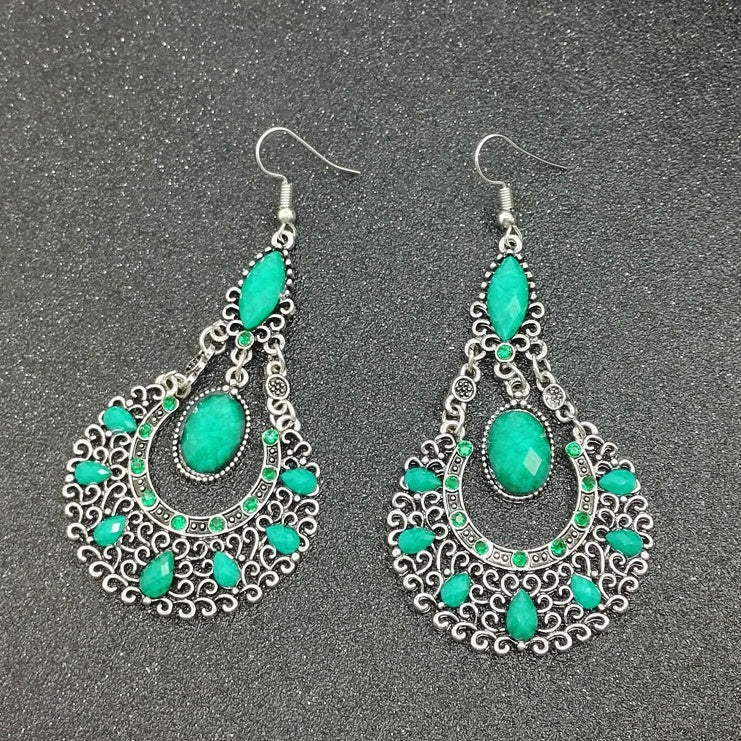 Bohemian water droplets tassel earrings - Acquisti Online