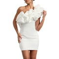 Modieuze dames Fungus Tube Top Mouwloze Heuprok Hoge Taille Korte Mouwloze Feestjurk voor Dames