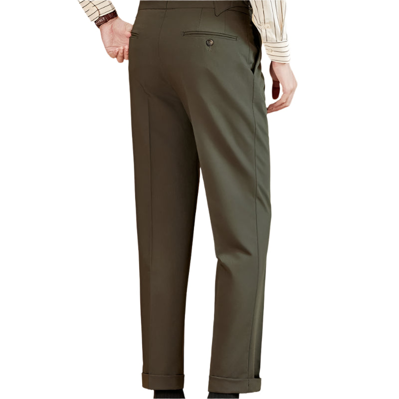 Men's Fashionable Business Casual Formal Pants Leisure Iron-free Micro-Elastic Polyester Fiber Men's Casual Formal Pants