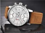 Orginal leather belt Binya Outdoor Sports Three-Eye Belt Men's Watch