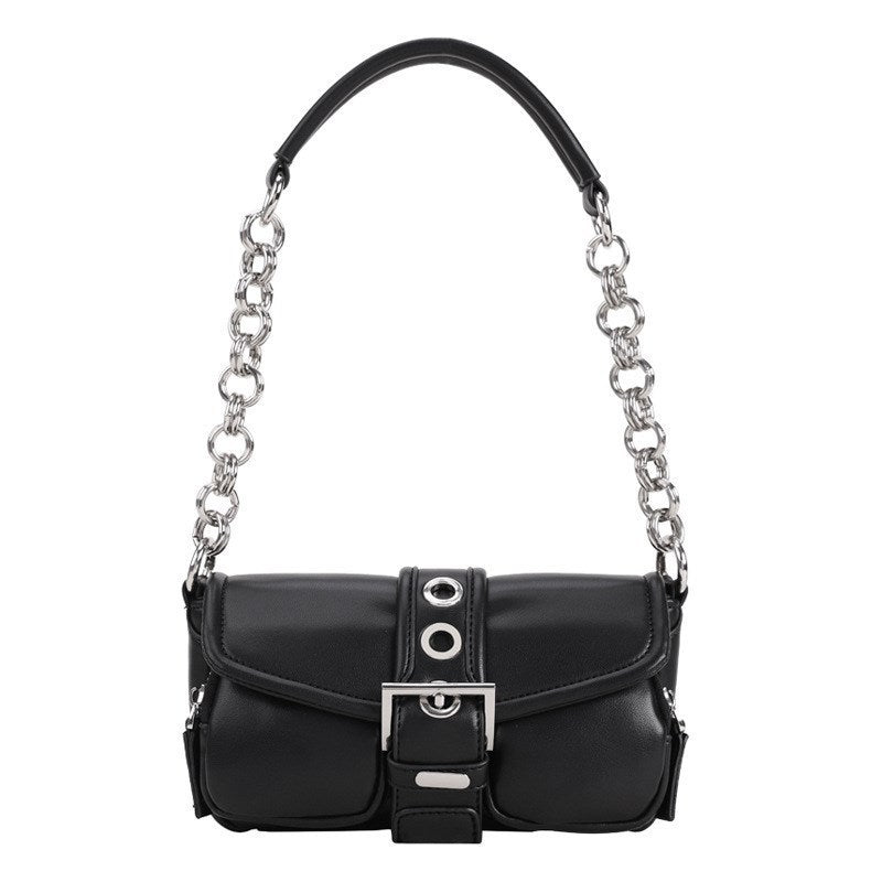 Women's Niche Design Mini Retro Ring Chain Underarm Bag