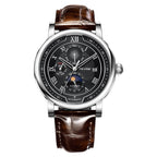 TEVISE 2024 Business Top Brand Luxury Leather Watch For Men Business Waterproof Mens Mechanical Watches Moon Phase Automatic Watch - Acquisti Online