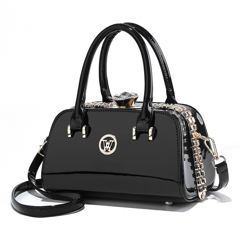 Luxe handtas voor dames, grote schoudertas, origineel leren tas met rits, dames crossbody tas