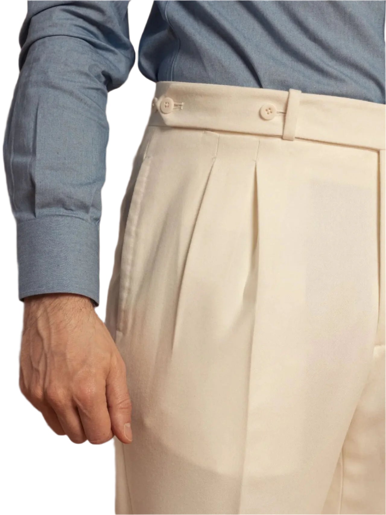 Men's Solid Color Button Pants
