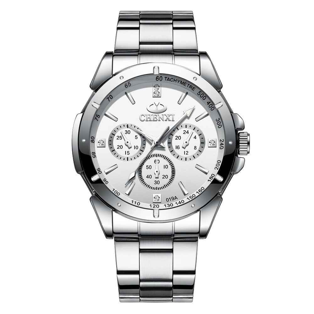 CHENXI Koppelhorloges Cadeau Lover Horloges Mode Vrouwen Roestvrij Staal Waterdicht Kwarts Polshorloge