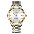 FNGEEN Top Brand Luxury Fashion Green Mechanical Watch for Men Stainless Steel Waterproof Sports Automatic Calendar Men's Watch - Acquisti Online