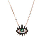 Hanger met ingelegd zirkonia, roségouden ketting, prachtige ketting