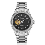 Fashionable Double Hollow Mechanical Watch Diamond High-end Men Mechanical Watch - Acquisti Online