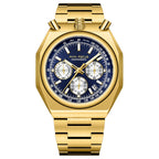 Men's Luxury Mini Focus Retro Style Men's Quartz Watch with Multifunctional Pulse Meter Steel Belt Alloy Dial-0601G