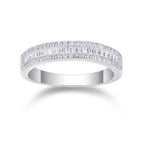 Arrange The Square Diamond Ring Luxury Fashion Moissanite Silver Ring