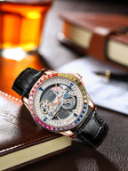 Men's watch top brand luxury watch for men automatic mechanical watch hollow out diamond color fashion men's watch montre homme