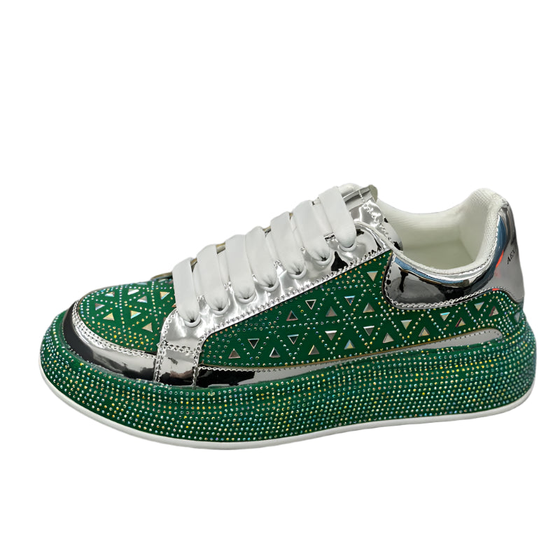 Fashionable Low-top Rhinestone Platform Hight Increasing Shoes
