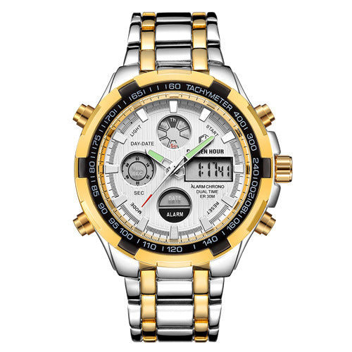 Orologio sportivo multifunzione in lega con calendario da uomo