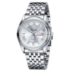 Men's Watch Steel Band Quartz  Calendar Luminous Watch