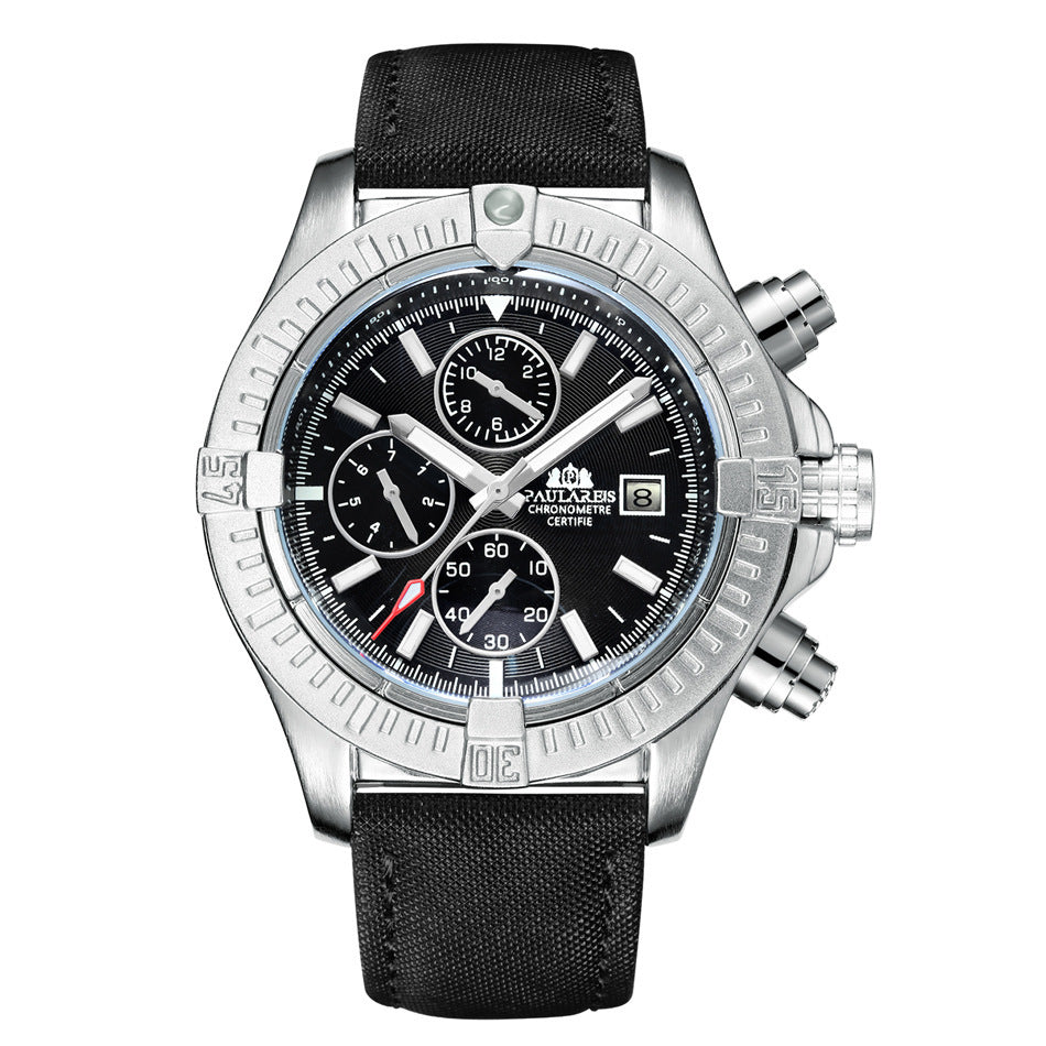 Herenmode Leren multifunctioneel herenhorloge