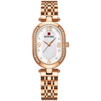 REWARD Women's Luxury Quartz Watch Stainless Steel Band Rhinstone Crafted Waterproof Women Quartz Watch