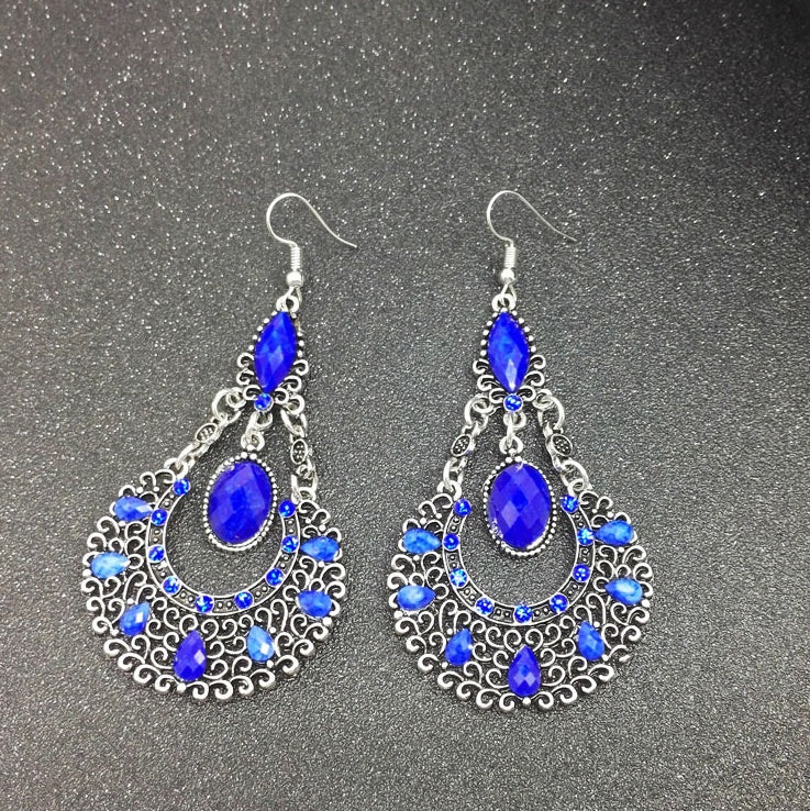 Bohemian water droplets tassel earrings - Acquisti Online