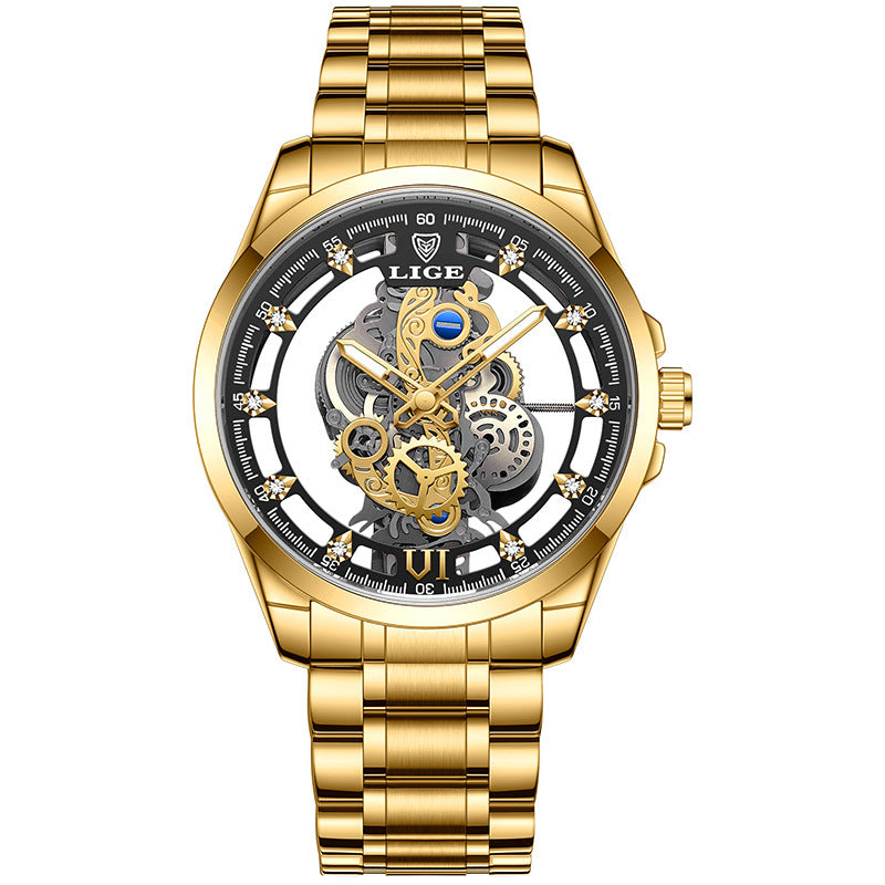 LIGE LG8997 Men's Luxury Sports Waterproof Leather Band Watch - Acquisti Online