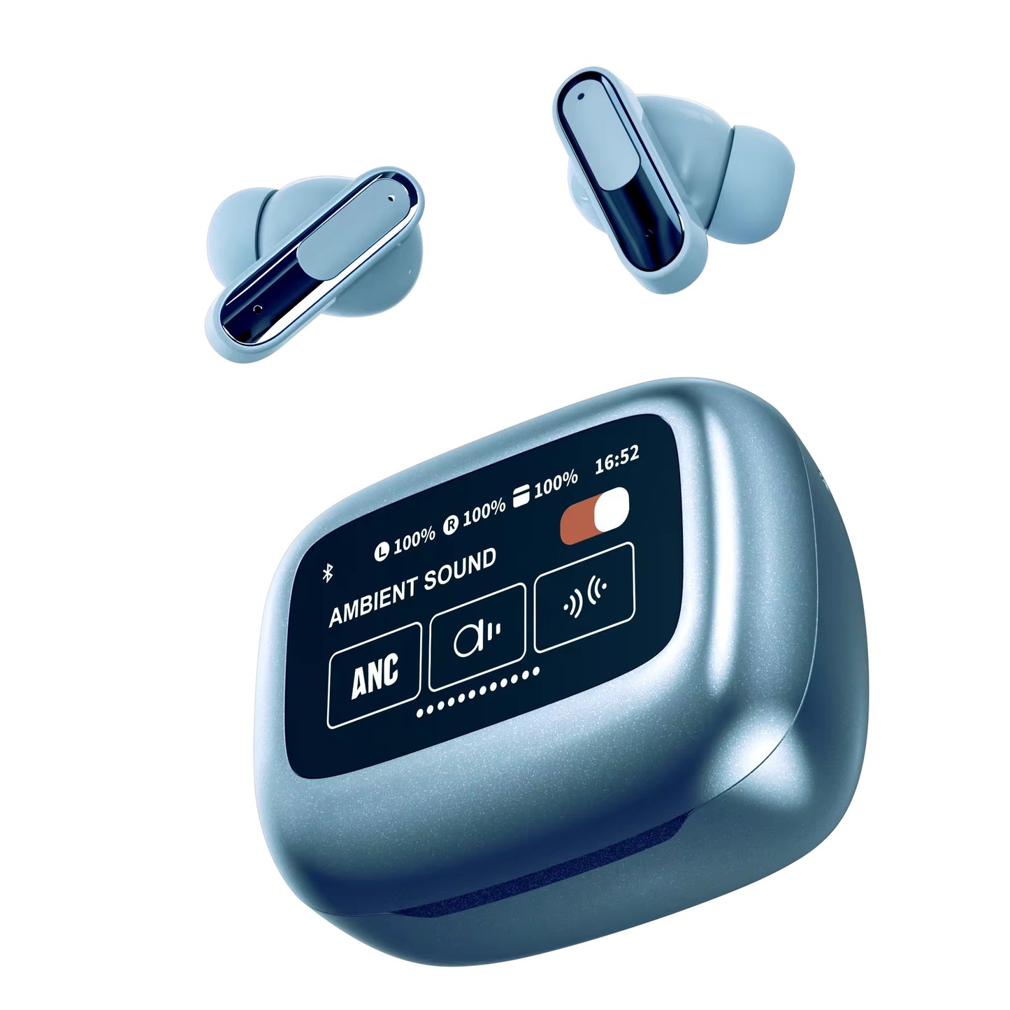 Draadloze hoofdtelefoonknoppen met meerdere functies ENC-touchscreendisplay